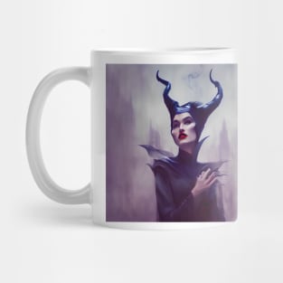 Maleficent inspired water colour Mug